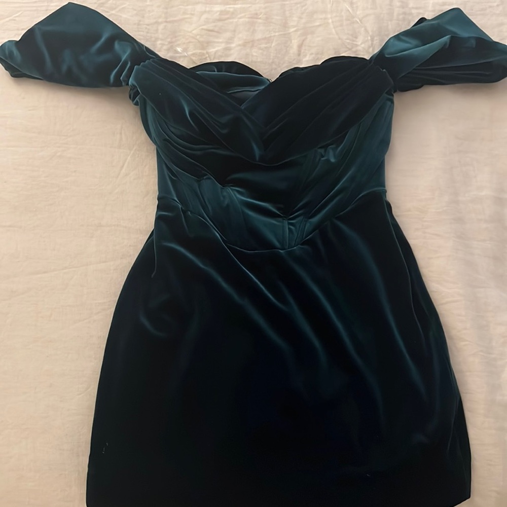 Green Velvet dress